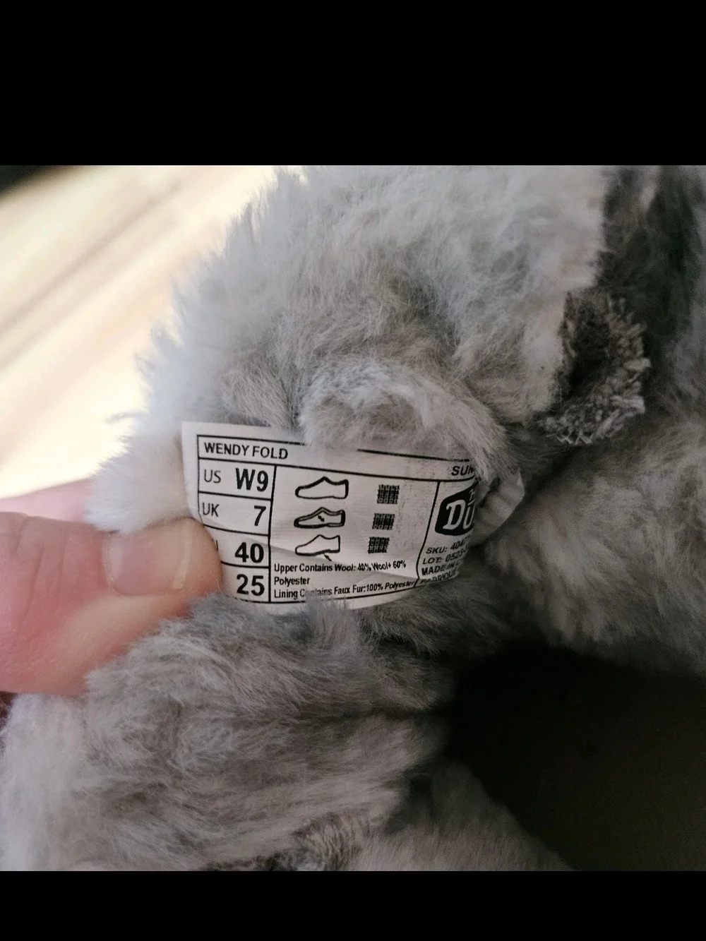 HEYDUDE Wendy Fold Sunset Smoke Wool Booties Women's Size 9 Fur Lined Cozy